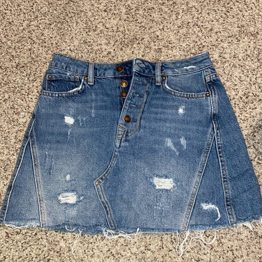 Free people jean skirt